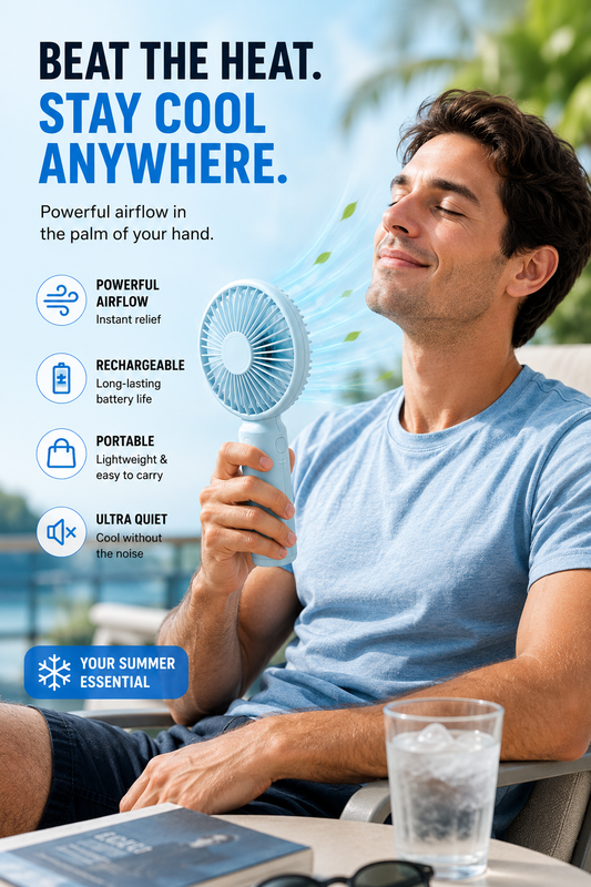 BreezeWave™ Portable Mute Small Handheld Fan