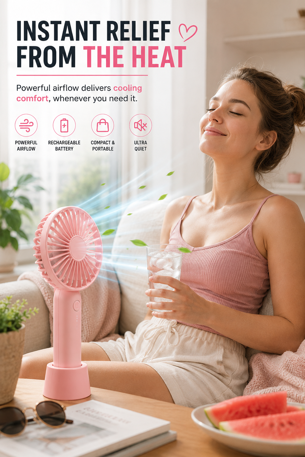 BreezeWave™ Portable Mute Small Handheld Fan
